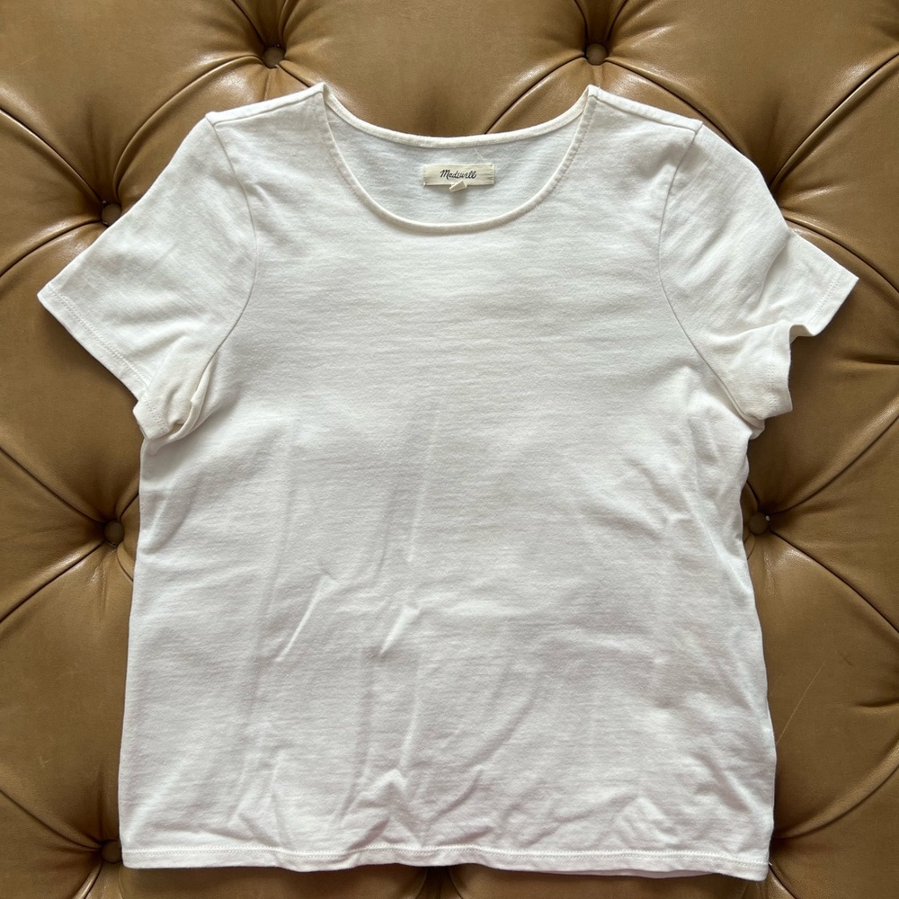 Cream/off-white XS Madewell T-shirt/blouse, nice heavy fabric